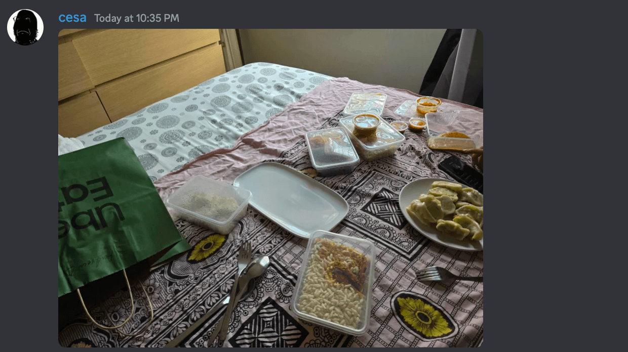 Food ordered by Guddani